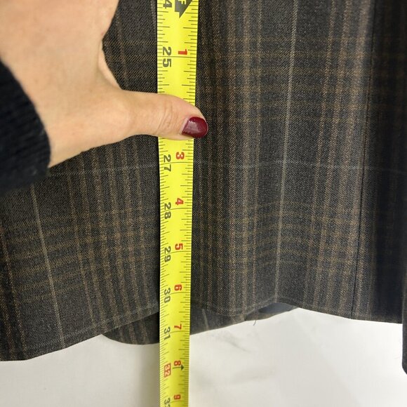 VTG 41 R Loro Piana Tasmanian Wool 120's Plaid Brown Blazer Sports Coat Career - Picture 8 of 13